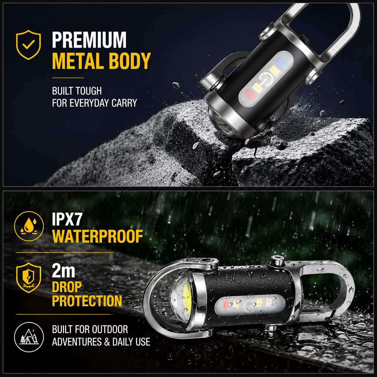 Fuzzlebee Aprimim™ | Mini Rechargeable LED Emergency Light | Key Chain