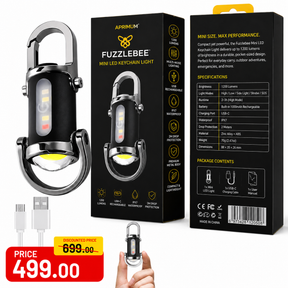 Fuzzlebee Aprimim™ | Mini Rechargeable LED Emergency Light | Key Chain
